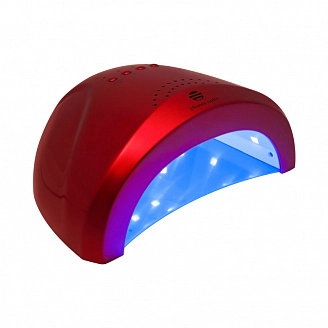 PLANET NAILS, LED/УФ лампа 24/48W "Magnetic" бордовая