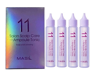 MASIL 11, Salon Scalp Care Ampoule Tonic, Ампульный тоник для кожи головы, 30мл*4