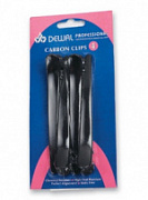 DEWAL, Зажим для волос черный, карбоновый, 9 см, CL2522, (4 шт/упак)
