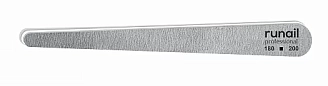 RUNAIL, Профессиональная пилка для искусственных ногтей, серая, капля, 180/200