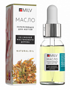 MILV, Укрепляющее масло для ногтей со смолой мастикового дерева  "Natural Oil", 15 мл