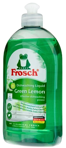 FROSCH, Средство для мытья посуды, Зеленый лимон, 500 мл