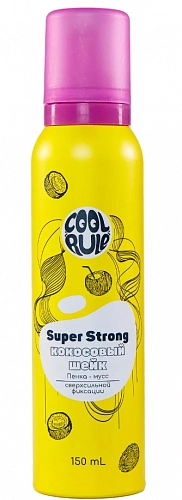 COOL RULE, Пенка-мусс "Кокосовый Шейк" для укладки волос, сверхсильной фиксации, 150 мл