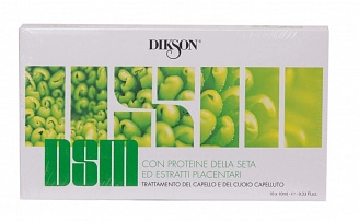 DIKSON, DSM, Ухаживающая увлаж.сыворотка с протеинами шелка для чувствительной кожи головы 10x10 мл