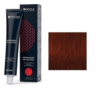 INDOLA, RED & FASHION, Перманентный крем-краситель для волос №6.44, темный русый интенсивный медный, 60 мл