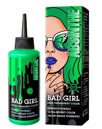 BAD GIRL, Оттеночное средство, неоновый зеленый, Absinthe, 150 мл