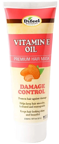 DIFEEL, Vitamin E Oil Premium Hair Mask 8 oz, Премиальная маска для волос с Витамином Е, 236 мл