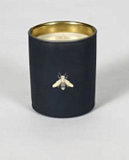 RAKLE, AURA, Ароматическая свеча "Амбра", 120 г (Чёрный стакан, Пчела)