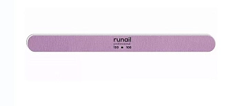 RUNAIL, Профессиональная пилка для искусственных ногтей, сиреневая, закругленная, 100/100