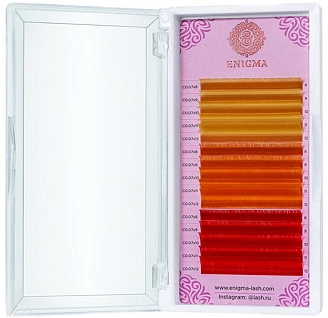 ENIGMA, Цветные ресницы, микс 0,07/C/8-12 mm "Spicy citrus" (15 линий)
