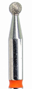КМИЗ, Головка алмазная, шар 2.0*1.7 мм, мелкая, (ГСАШ-2,0П-М)