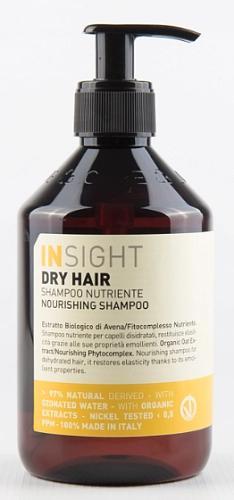 INSIGHT, DRY HAIR, Увлажняющий шампунь для сухих волос, 400 мл