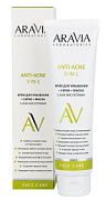 ARAVIA LABORATORIES, Крем для умывания + скраб + маска с AHA-кислотами Anti-Acne 3-in-1, 100 мл