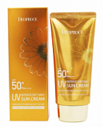 DEOPROCE, Uv Defence Soft Daily Sun Crema, Солнцещзащитный крем SPF50+, 70г