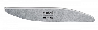 RUNAIL, Профессиональная пилка для искусственных ногтей, серая, лепесток, 180/200