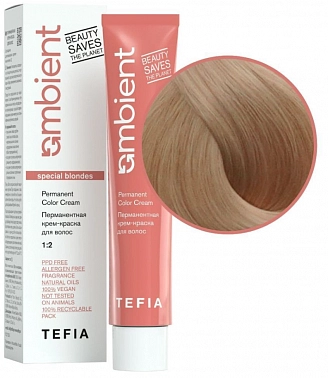 TEFIA, AMBIENT, Перманентная крем-краска №1000, специальный блондин натуральный, 60 мл 