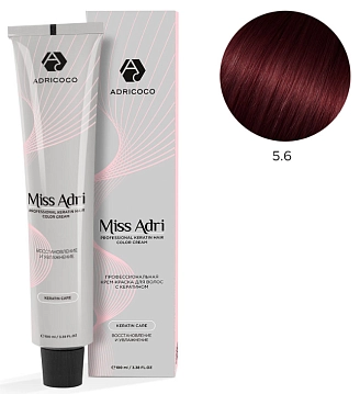 ADRICOCO, Miss Adri, Крем-краска для волос, №5.6, Светлый коричневый красный, 100 мл
