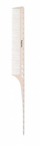 KAPOUS, Расческа парикмахерская с пластиковым хвостиком «Polycarbonate», 249*24 мм