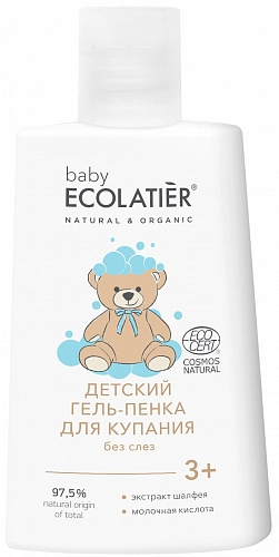 ECOLATIER, BABY, Детский Гель-пенка для купания 3+ (Ecocert), 250 мл