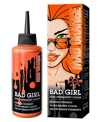 BAD GIRL, Оттеночное средство, неоновый оранжевый, Mad Orange, 150 мл
