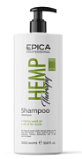 EPICA PROFESSIONAL, HEMP THERAPY ORGANIC, Шампунь для роста волос с маслом семян конопли, AH и BH кислотами, 1000 мл.
