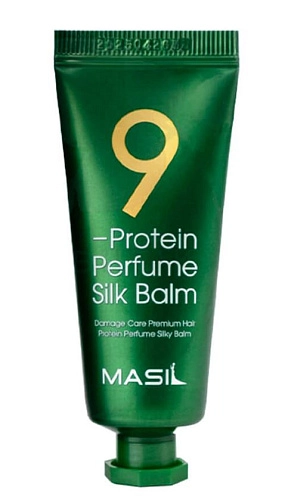 MASIL 9, Protein Perfume Silk Balm, Несмываемый протеиновый бальзам для поврежденных волос с ароматом ириса, 20 мл