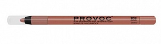 PROVOC, Гелевая подводка-карандаш для губ №803, Gel Lip Liner Zealess, кофейно-бежевый нюд
