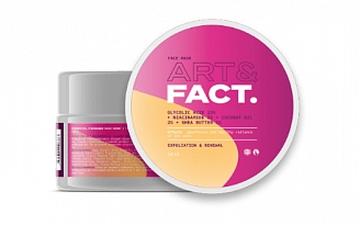 ART&FACT, Антивозрастная, отбеливающая маска-пилинг (Glycolic Acid 15 % + Niacinamide 2 %), 50 мл