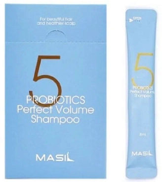 MASIL 5, Probiotics Perfect Volume, Шампунь для увеличения объема волос с пробиотиками, 8мл