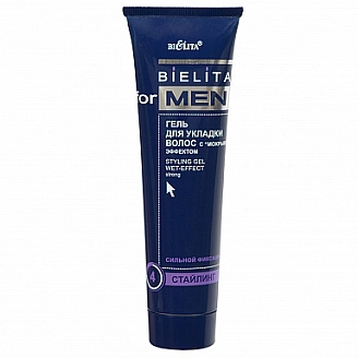 BIELITA, FOR MEN, Гель для укладки волос с мокрым эффектом, 100 мл