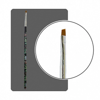 FORMULA PROFI, Кисть прямая для китайской росписи с цветной ручкой скошенная №3
