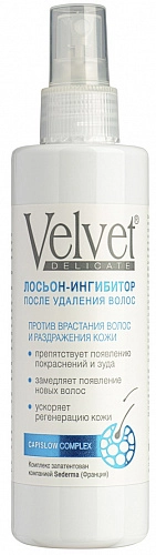 Velvet, Delicate, лосьон-ингибитор после удаления волос, 200мл