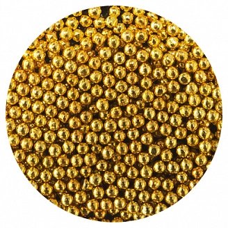 IRISK, Декор бисер металлический №01, золото d1,0 мм, 2 г