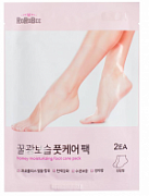 ROROBEE, Питательная маска-носочки для ног с натуральными растительными экстрактами и медом, для всех типов кожи, 10 мл
