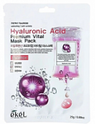 EKEL, Hyaluronic Acid Premium Vital Mask Pack, Антивозрастная тканевая маска для лица с гиалуроновой кислотой, 25 мл