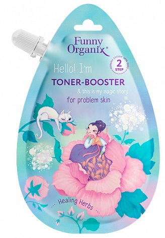Funny Organix, Тонер-бустер для лица для проблемной кожи Healing Herbs 20 мл, 6994