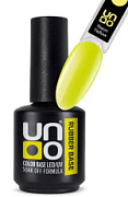 UNO, RUBBER, Камуфлирующее базовое покрытие для гель-лака, Neon Yellow, 12 г