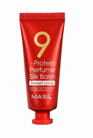 MASIL 9, Protein Perfume Silk Balm, Несмываемый протеиновый бальзам для поврежденных волос, 20 мл