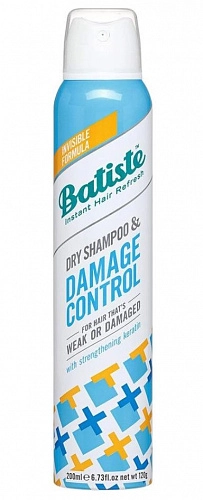 BATISTE, Сухой шампунь для слабых или поврежденных волос Damage Control , 200 мл