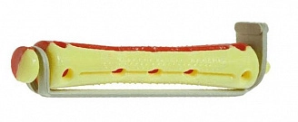 SIBEL, Бигуди-коклюшки короткие 60 мм*90 мм, красно-желтые, (12шт/упак)