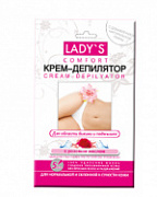 LADY'S, Крем-депилятор для области бикини, для нормальной и склонной к сухости кожи, с увлажняющим комплексом и розовым маслом, 30 мл
