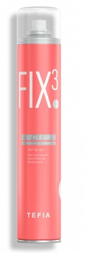 TEFIA, STYLE.UP, Лак для волос, эластичной фиксации (фикс. 3), 500мл