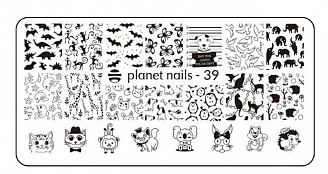 PLANET NAILS, Пластина для Stamping Nail Art, №39