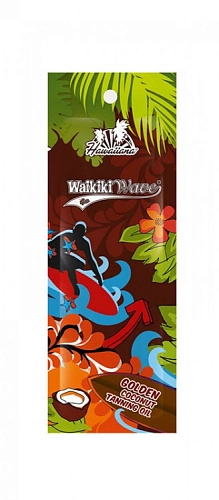 HAWAIIANA, WAIKIKI WAVE, Масло для загара с витаминным комплексом Golden Coconut Dark Tanning Oil, 15мл 