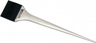 DEWAL, Кисть-лопатка для окрашивания корней, силиконовая, черная с белой ручкой, узкая 44мм, JPP147