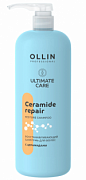 OLLIN, ULTIMATE CARE, Восстанавливающий шампунь для волос с церамидами, 1000мл