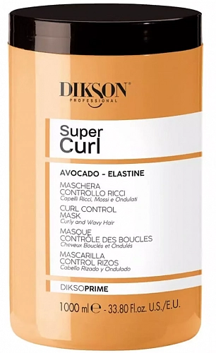 DIKSON, DIKSOPRIME, Маска для кудрявых и волнистых волос с маслом авокадо и эластином, 1000 ml