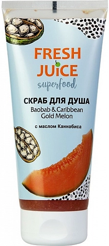 FRESH JUICE, Superfood, Baobab & Caribbean Gold Melon, Скраб для душа, 200мл  2242
