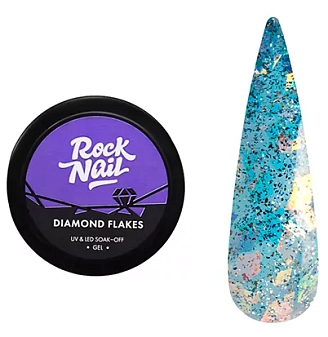 ROCKNAIL, Diamond Flakes, Гель-краска №38, Expensive Taste