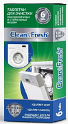 CLEAN&FRESH, таблетки для очистки ПММ "Clean&Fresh", 6 таб.